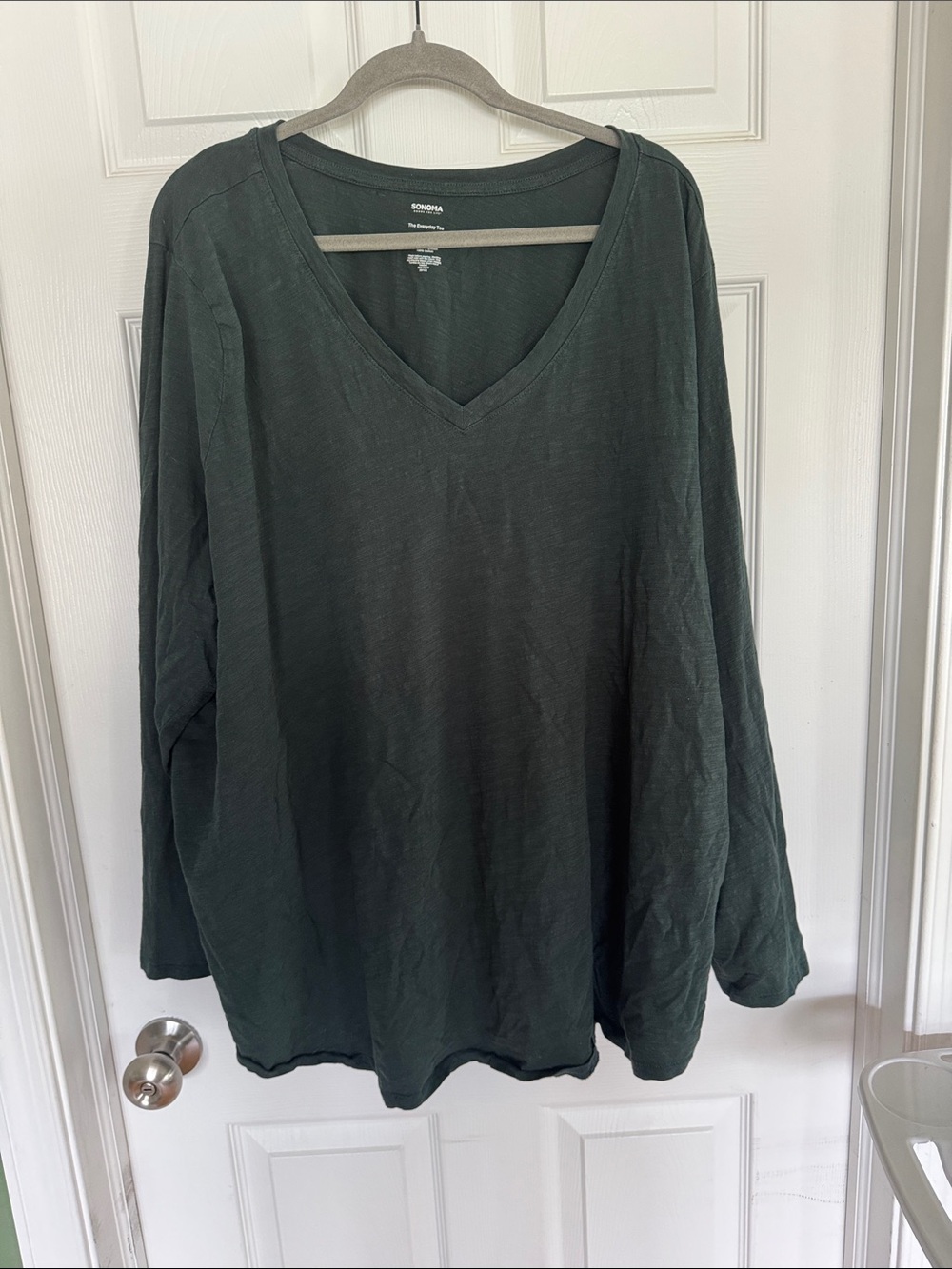 🏝️Sonoma Women's V-Neck Long Sleeve Top — Dark Green